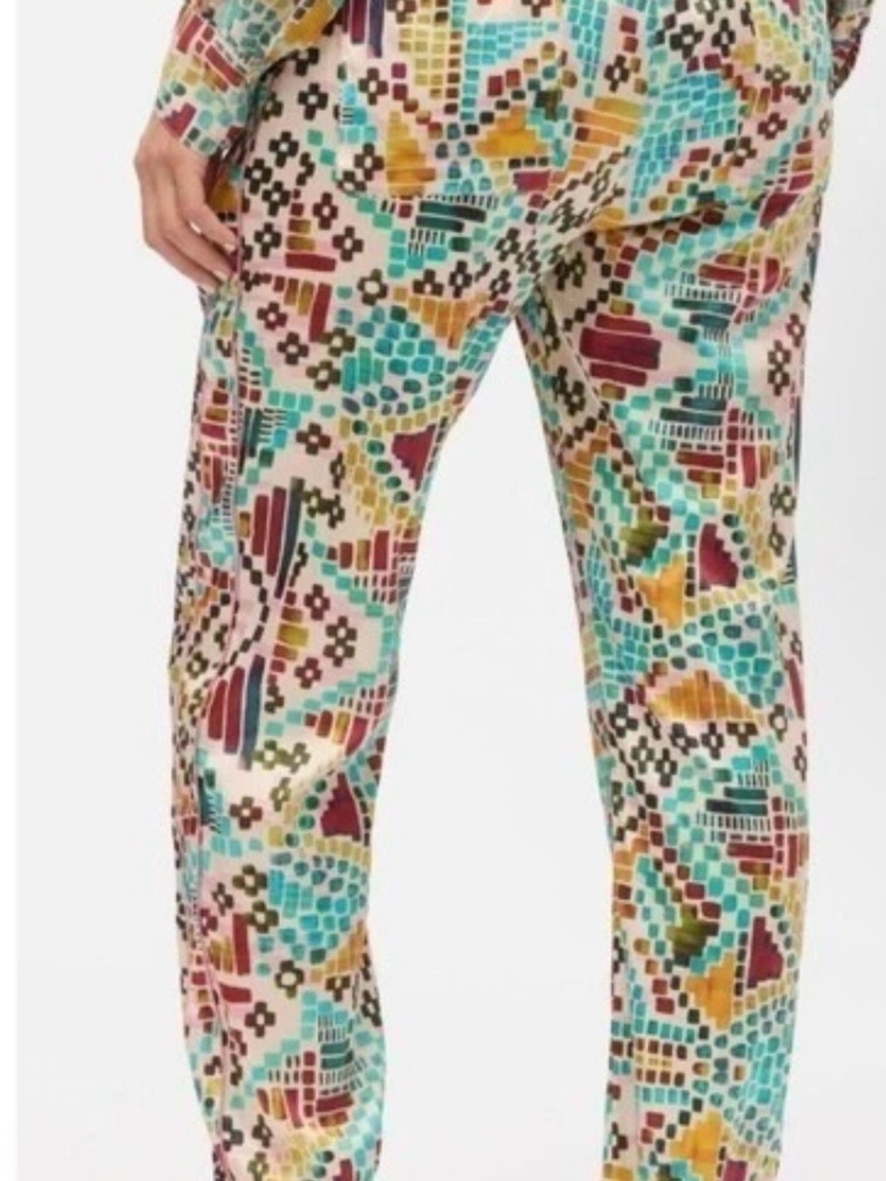 NWT Johnny Was Genora Paneled Jogger-Etris Silk Size L